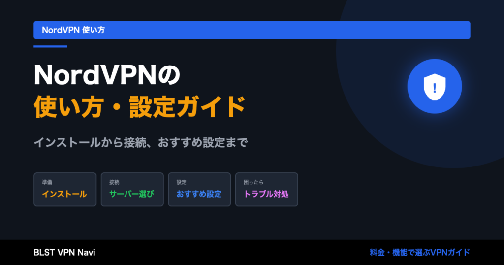 NordVPNの使い方・設定ガイド