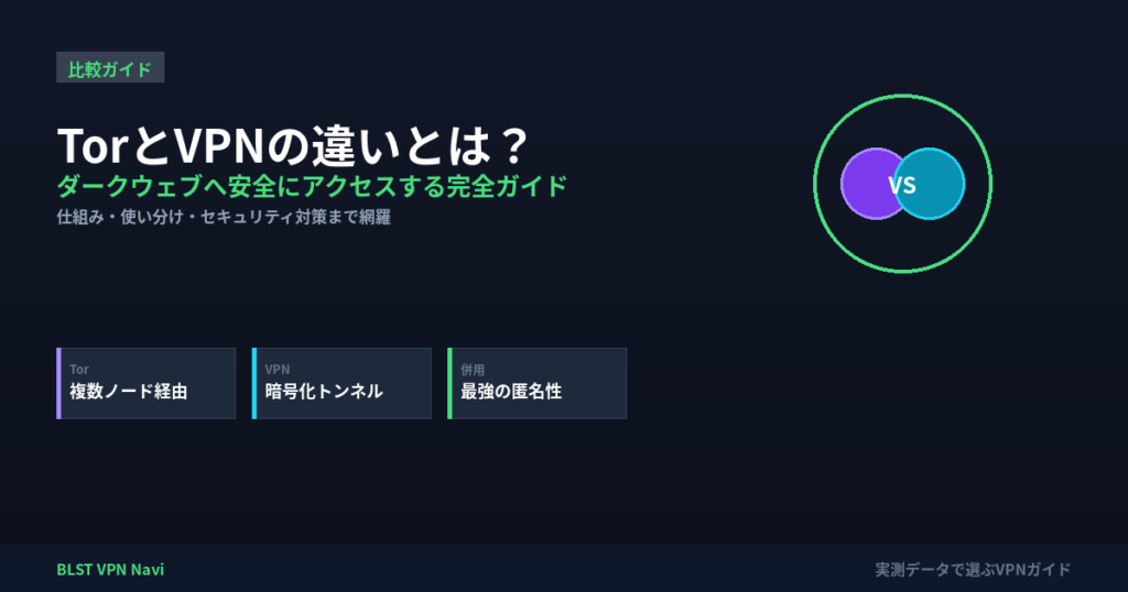 Tor VPN 違い