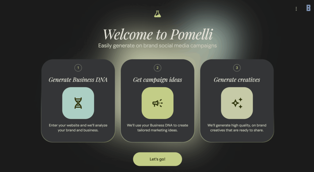 PomelliのAI生成3ステップ