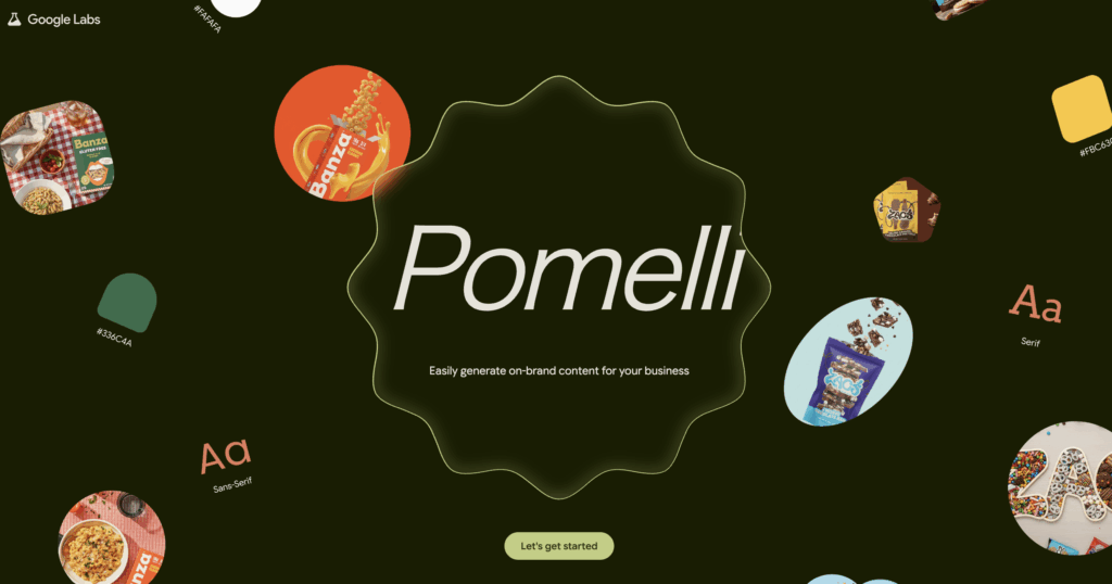 Google pomelli トップページ