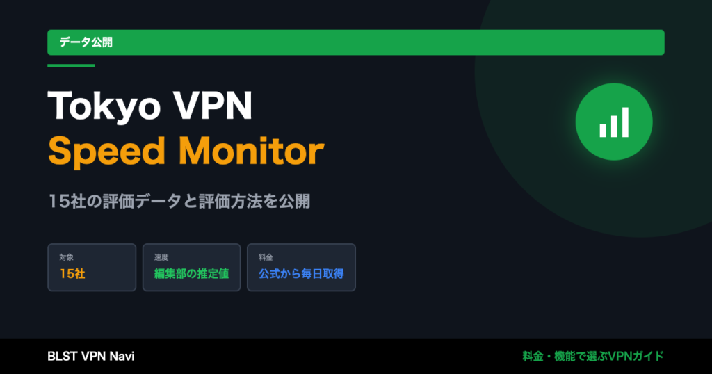 Tokyo VPN Speed Monitor