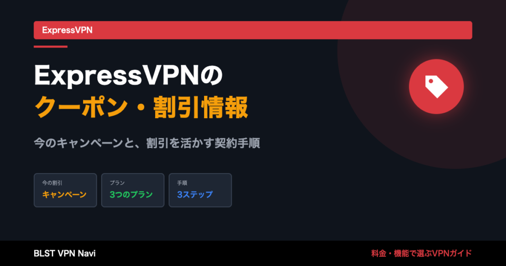 ExpressVPNクーポン・割引情報|最安で契約する方法